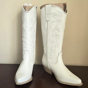 Steve Madden Windie Cowboy Boot - White